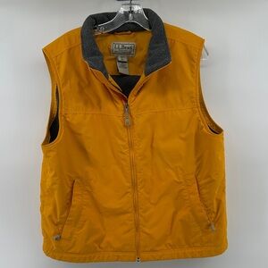 L.L. Bean Yellow Fleece Vest Men's sz Large